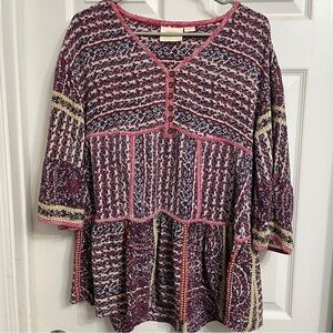 Maeve by Anthropologie Boho Bell Sleeve Top